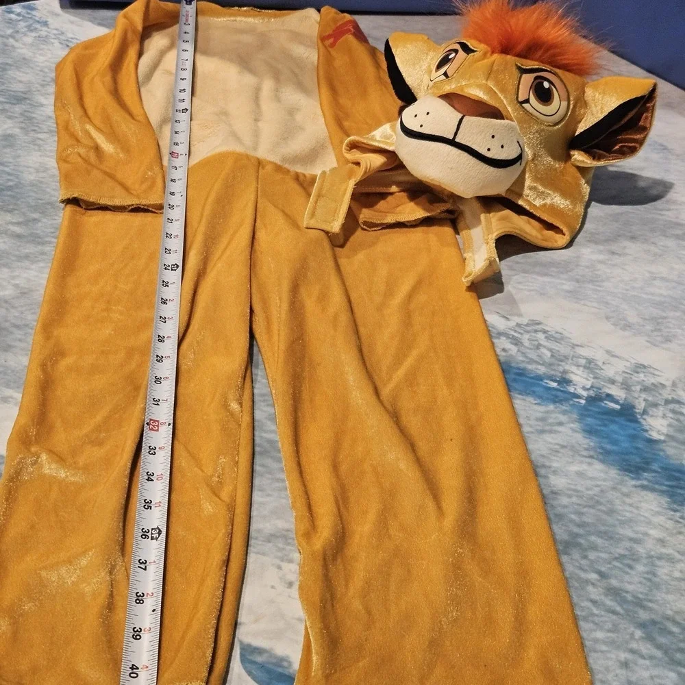 Disney Junior The Lion Guard Kion Costume Toddler Large 4-6 Jumpsuit Mask Tail